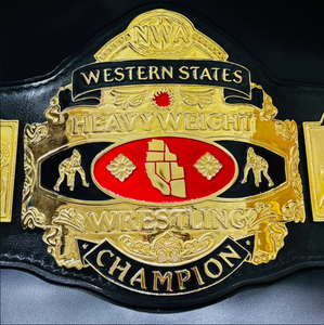 Ceinture de championnat de lutte NWA Western States, taille adulte, réplique - Product Image 1