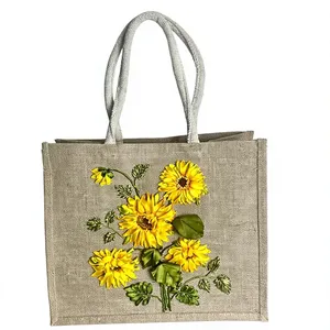 Most Demanded Printed Geometric <b>Jute</b> <b>Bag</b> for Craft Stores and Handmade Shops Use Available at Factory Price - Product Image 5