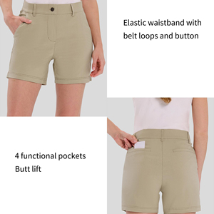 Shorts de Golf para Mujer, Elásticos, de Secado Rápido, Ligeros, con Cierre de Botón, Color Personalizado, Transpirables, con Logotipo Personalizado - Product Image 3