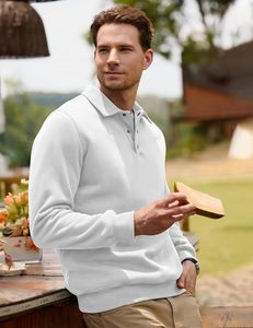 เสื้อสเวตเชิ้ตผู้ชายแบบซิป คอวี รุ่นใหม่ล่าสุด Ever Glow ผ้าฟลีซบุขนหนา 300 กรัม ระบายอากาศได้ดี ผลิตจากผ้าฝ้าย/โพลีเอสเตอร์ เหมาะสำหรับใส่ลำลอง - Product Image 6