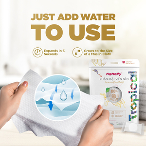 Vietnam Home Top Non-Woven Compressed Embossed Pattern Face Towel Best 100% Natural Fiber Quick-Use New Design Fabric Towels - Product Image 4