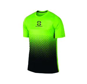 T-shirt en polyester respirant pour homme INTERKNIT, imprimé par sublimation dégradé vert-noir, taille adulte - Product Image 1