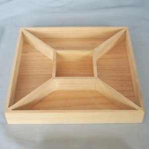 Organisateur en bois moderne et durable avec poignée pour la cuisine, la salle de bain, le bureau - Support en bois portable - Product Image 4