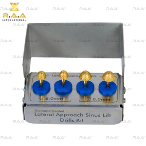 Kit de forets pour abordage latérale dentaire et lifting sinusal, comprenant quatre fraises diamantées de qualité supérieure R.A.A.INTERNATIONAL - Product Image 5