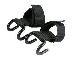 Gants de gymnastique en néoprène noir réglables poignées de crochet en cuir robustes confortables sangles de poignet pour le soutien d'entraînement d'haltérophilie - Product Image 2