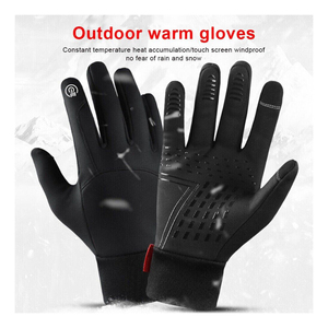 Gants d'hiver tactiles en cuir marron respirants et écologiques, longueur poignet, chauds, pour usage extérieur décontracté et sportif LW-WGS-0001 - Product Image 6