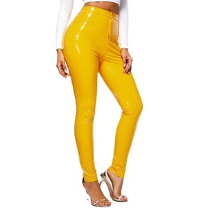 Pantalones de Invierno de Moda para Mujer, Transpirables, de Alta Calidad, Multicolores, de Cuero Genuino, Cintura Elástica, Diseño Personalizado OEM - Product Image 1