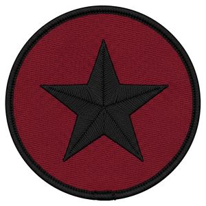 Emblema Masónico de Sol Negro G Bordado Personalizado, Insignia de la Francmasonería, Emblema Circular de Rayos de Sol Dorados, Tela Granate, Calcomanía Termoadhesiva - Product Image 3