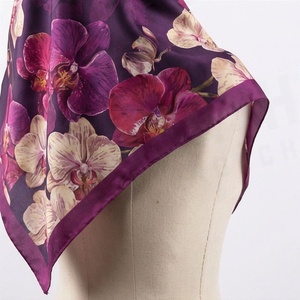 Hiyab de Chifón con Estampado Floral para Mujer, Poliéster Suave al Tacto, para Uso Diario, Pañuelo Étnico de Oriente Medio - Product Image 4