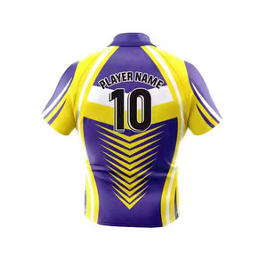 ชุดรักบี้โพลีเอสเตอร์ 100% สำหรับเยาวชน ระบายอากาศได้ดี ทนทาน เหมาะสำหรับทีมกีฬา วิทยาลัย  พร้อมลายเปล่าสำหรับขายส่ง - Product Image 2