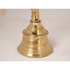 กระดิ่งขนาดเล็ก5นิ้วทำด้วยมือทำจากทองเหลืองสินค้าทำในอินเดียเข็มขัดโลหะแบบดั้งเดิม - Product Image 3