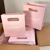 Sac en papier noir de luxe personnalisé avec logo de marque imprimé, pour bijoux, cosmétiques, chaussures, vêtements, emballage cadeau, sac de shopping avec poignée