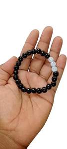 Crystal <b>bracelet</b> Black Obsidian & <b>Opal</b> Round Beads <b>Bracelet</b> 8mm Stone Gemstone Fashion Men and Women Gift Energy - Product Image 4