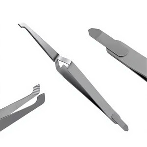 Pinzas de Ortodoncia de Acero Inoxidable Alemán de 5 Pulgadas con Puntas Serradas para Colocación Precisa de Brackets de Adhesión Directa Dental - Product Image 1