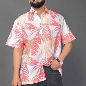 Chemise décontractée tissée imprimée anti-rides à manches courtes pour homme de haute qualité, idéale pour les vacances à la station, vente en gros sous marque privée, collection été - Product Image 1