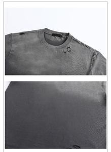 T-shirt Homme Vintage Oversize à Épaules Tombantes, Manches Courtes, 100% Coton, Haute Qualité, Logo Designer Tendance, Collection Été 2026, Vente en Gros - Product Image 3