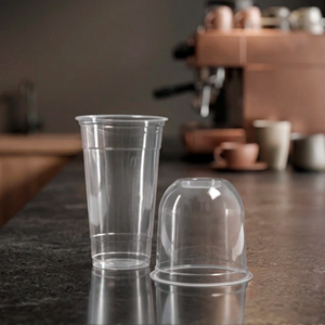 QUANG QUAN Disposable 16/22/24oz Clear PP/PET Plastic <b>Cups</b> 95mm Lids for Coffee Tea <b>Cold</b> Beverages - Product Image 4