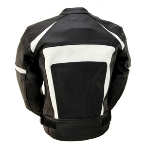 <b>Men's</b> Slim Fitted Lightweight Color Blocked Motorcycle <b>Jacket</b> Heat-Transfer Printed <b>Letter</b> Pattern Stand Collar Zipper Closure - Product Image 3