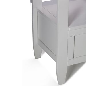 Panca contenitore da ingresso Brooklyn in bianco - Sgabelli e pouf eleganti - Product Image 2