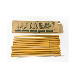 EXPAD Reusable Biodegradable <b>Bamboo</b> <b>Straw</b> 200mm 6mm Inner Diameter Eco-Friendly Washable with Laser Engraved Logo Disposable - Product Image 3