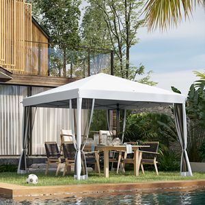 10 'X 10' bianco crema a baldacchino tenda Ez schermo casa Gazebo istantaneo regolabile in altezza per giardino esterno borsa per il trasporto - Product Image 2