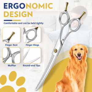 Ciseaux professionnels pour toilettage des animaux, pour couper les poils des animaux, ciseaux de toilettage pour une coupe lisse et facile, professionnels - Product Image 5