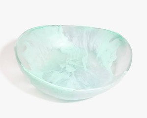 Tazón para Servir Ensalada de Frutas, Hecho a Mano, de Resina Pulida, Moderno, Ecológico, con Aspecto de Mármol, Ligero, para Bodas, Fiestas y el Hogar - Product Image 1