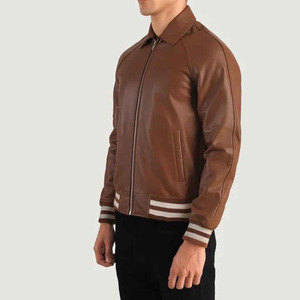 High Quality Men's Letterman Varsity <b>Jacket</b> Genuine Leather Body And Sleeves Winter Wear <b>Smart</b> Stylish <b>Jacket</b> OEM - Product Image 5