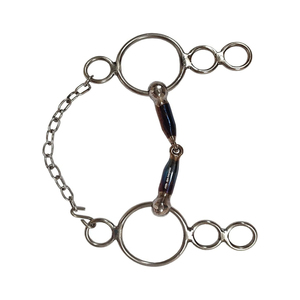 Bocados para Caballos, Bocado de Acero Inoxidable con Anillo y Cuentas Verdes y Naranjas, Equipo de Equitación, Modelo ME-45964 - Product Image 5