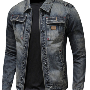 Men <b>Jeans</b> Jacket Wholesale Custom Solid Color Denim Jacket Premium Pakistan Clothing Manufacturer Export - Product Image 6