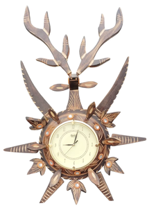 Reloj de Pared de Madera con Diseño de Ciervo Curvado a Mano, Reloj Decorativo de Cuarzo Analógico con Funcionamiento a Batería para Sala de Estar y Decoración del Hogar - Product Image 3