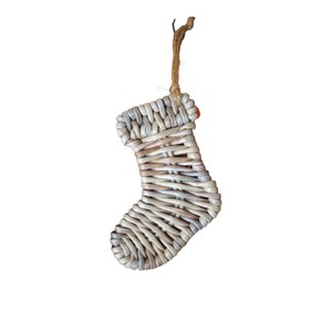 Guirlande suspendue classique en rotin pour décorer l'arbre de Noël, ornement suspendu en osier, série de modèles de premier choix - Product Image 1