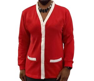Make Your Custom Premium Quality V-Neck for Sorority/Fraternity/Colleges/Universities Logo Knitted <b>Cardigans</b> <b>Sweaters</b> for Unisex - Product Image 1