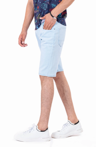 Short en jean pour homme de qualité supérieure, respirant, avec poches latérales, idéal pour le fitness et les activités de plein air, vente en gros, effet délavé par pulvérisation - Product Image 6