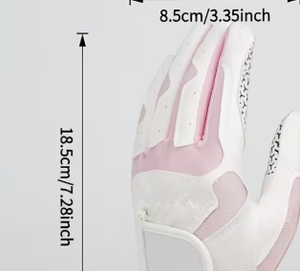 ถุงมือกอล์ฟ PU สีขาว สำหรับมือซ้าย ความยาวระดับข้อมือ สไตล์ลำลอง ทนทาน ถุงมือกีฬา พิมพ์ลายด้วยความร้อน ใช้ได้ในฤดูใบไม้ผลิและฤดูใบไม้ร่วง - Product Image 3