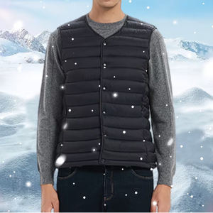 Gilet sans manches unisexe de haute qualité en coton rembourré, écologique, respirant, coupe-vent, pour l'hiver, pour l'extérieur, fermeture éclair sur le devant, adulte - Product Image 5