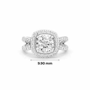 Bague classique Prestige Spark pour femme en argent sterling 925 avec diamant de laboratoire taille brillant de 2,50 carats certifié IGI et plaqué rhodium - Product Image 5