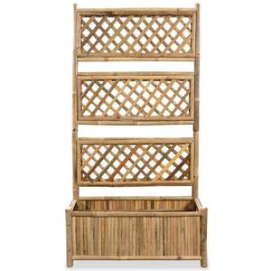 Valla y Puertas de Bambú Natural para Jardín Elevado, 27.6 x 11.8 x 53.1 pulgadas - Product Image 3