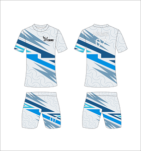 Conjunto de Uniforme de Fútbol Azul Sublimado Personalizado, Conjuntos de Entrenamiento de Fútbol Transpirables para Hombre, Traje Deportivo de Secado Rápido al por Mayor para Equipos - Product Image 1