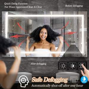 Modern Frameless 60\" X 32\" LED <b>Bathroom</b> <b>Mirror</b> Anti-Fog Touch Sensor <b>Wall</b> <b>Mirror</b> for Vanity Dressing-for <b>Bathroom</b> Bedroom - Product Image 2