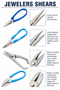 Ciseaux de bijoutier à poignées fermées, outil de précision pour la fabrication de bijoux, la découpe de métaux et l'artisanat, ZetomedPro - Product Image 2