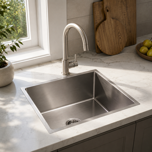 Stainless Steel <b>Kitchen</b> <b>Sink</b> Industrial Single Bowl Durable 304 Grade Basin - Product Image 5