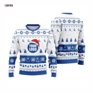 Corex <b>Men's</b> Christmas Winter Knitted Crewneck Pullover Sweater Holiday <b>Jumper</b> 100% Cotton Breathable - Product Image 3