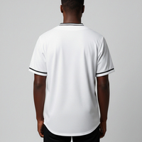 Maillot de baseball unisexe OEM, haute qualité, vêtements de sport, logo personnalisé, respirant, coupe classique, 100% polyester, nouveau design