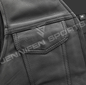 Chaleco de Motocicleta de Cuero sin Mangas para Hombre, Talla Grande, Casual, Transpirable, Resistente al Viento, con Calefacción y Bolsillos Delanteros - Product Image 3