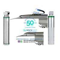 Instruments ORL : Laryngoscope réutilisable à raccordement vert, Lames OPTIMA MACINTOSH, Fibre optique de qualité supérieure
