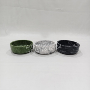 Moderne Obstschale aus Kunstharz mit Schönem Marmormuster für Küche, Esszimmer, Hotel, Restaurant, Buffet und Dekorative Tischdekoration - Product Image 3