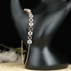 Stylish 925 Sterling Silver Moissanite Diamond Iced Out Necklace Square Cluster Link Chain Hip Hop Jewelry for Men and Women - Product Image 2