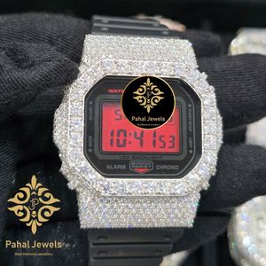 Reloj de Cuarzo con Incrustaciones de Diamantes, Reloj de Pulsera Digital con Retroiluminación LED, Alarma, Cronógrafo, Resistente, Unisex, de Vestir - Product Image 1