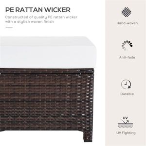 Tavolino da Caffè in Rattan Naturale per Arredamento Patio - Product Image 4